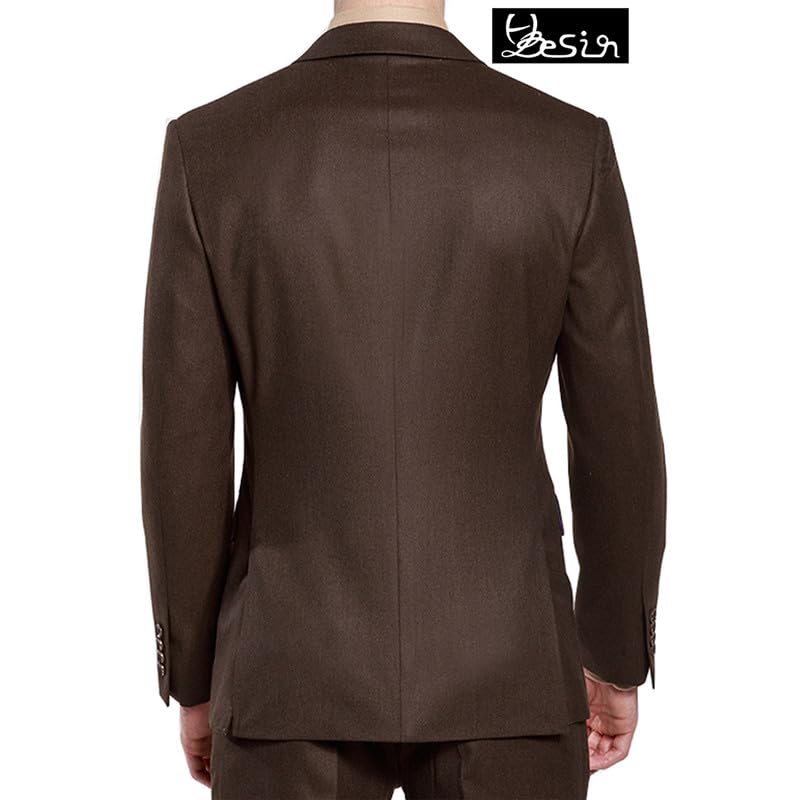 HBDesign Men's 3 Piece 2 Button Notch Lapel Trim Fit Golf Tux3