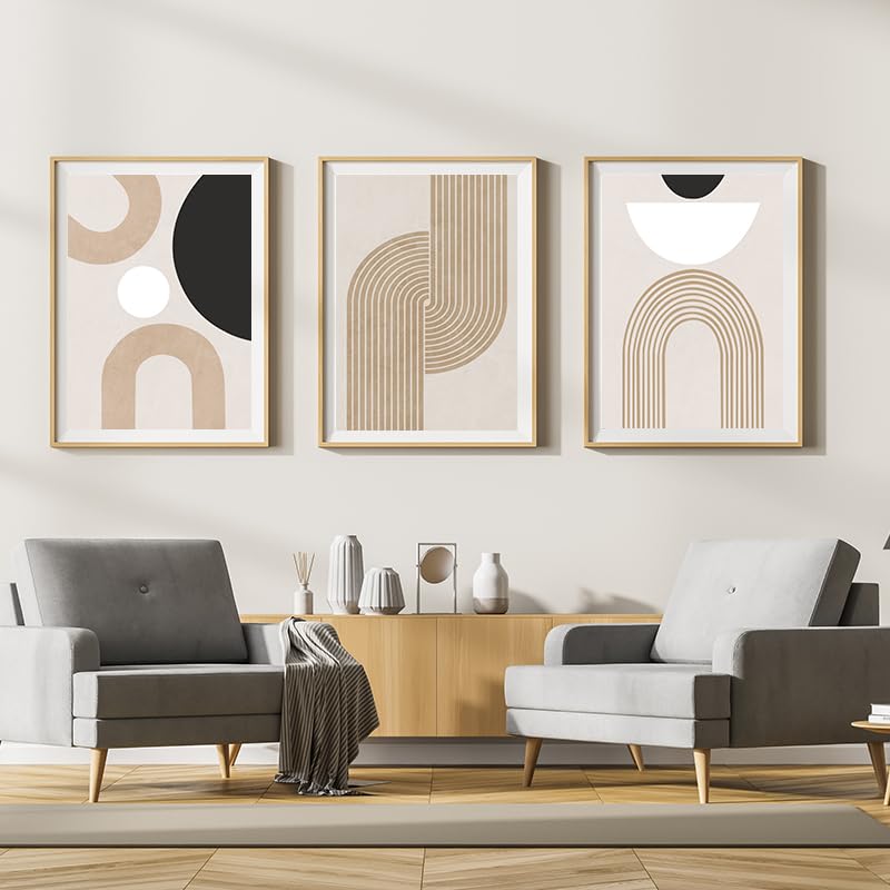 WADBTP Set di poster in stile bohémien, moderna camera da letto, soggiorno, decorazione da parete, poster, piante, decorazione per la casa astratta
