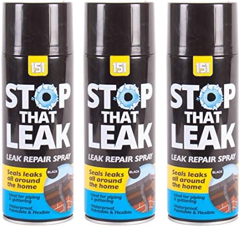 400ml Stop That Leak Repair Black Aerosol Spray Cans - Seals Leaks All