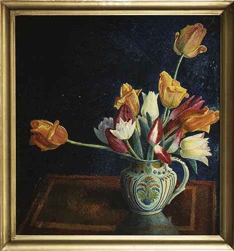 Peinture murale tulipes dans une carafe Stafford Shire Carrington affiche impression toile abstraite