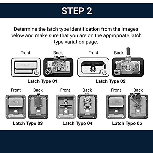 Stahl Truck Bodies - 182223-001 - Key Code 001 - Replacement Rotary Latch Kit Challenger St Service Body (2012-Current) - Stainless Steel Replacement Rotary Latch Kit And Handle #TOP7