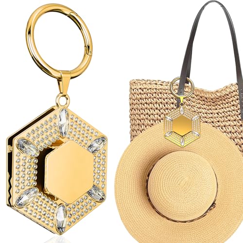 Vatonezich Hat Clip for travel - Hat Clip Storage, Hat Holder,Glass Holder Hooks Fits Bag Handbag Backpack Truck Vacation Beach Cruise Essentials Accessory (Gold)