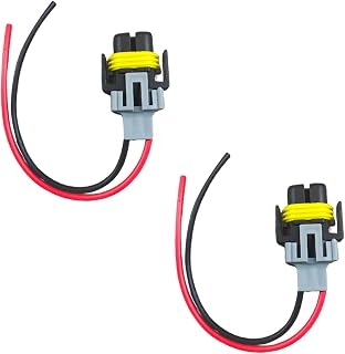 H8/ H9/ H11 Fog Light Harness Connector - Vehicle Wire Connector Car Fog Light Wiring Harness Kit Replacement for Headlight High Low Beam Bulb - Waterproof Pigtail Adapter Plug (2PCS)