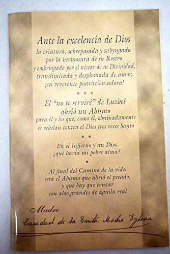 Ante la excelencia de dios; el 'note servire' de luzbel abrio un abismo; en el infierno y sin dios