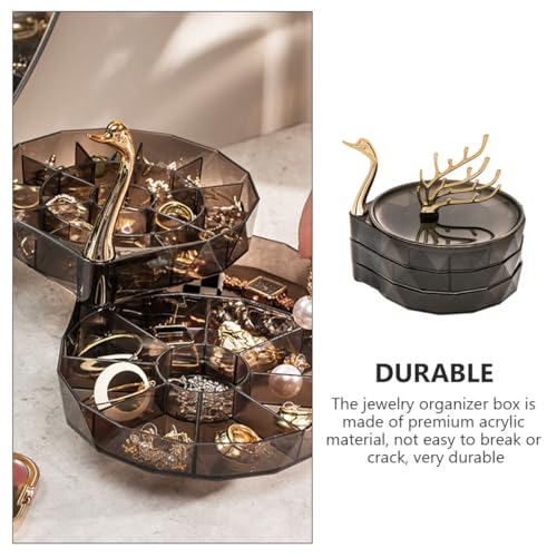 Boîte à bijoux cygne transparent : finis les colliers emmêlés et perdus - 7