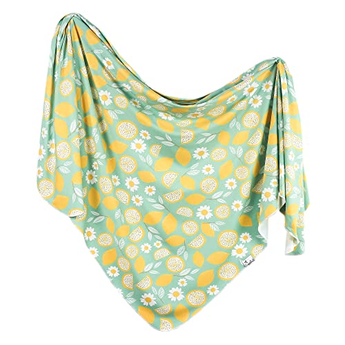 Image of Copper Pearl Baby Swaddle Blanket - Premium Knit Baby Blanket, Large Soft Stretchy Receiving Blankets for Baby Boy and Girl, Swaddles for Newborn, Infant, and Toddler (Lemon)