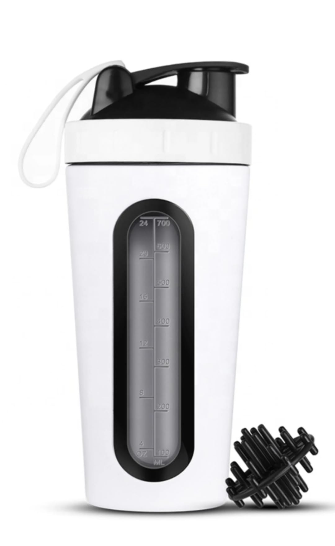 JAY Stainless Steel, Visible Window, Leak Proof, BPA-Free Shaker Bottle (750 ml, White)-image-48
