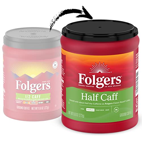 Image of Folgers Half Caff Ground Coffee, Medium Roast, 9.6 Ounce