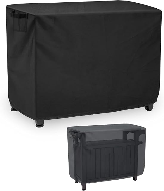 Outdoor Prep Table Cover for Keter Unity XL, Windspeed 420D Outdoor Table Cover Patio Table Cover 52in for Keter Unity XL, Outdoor Table Cover Waterproof for Storage Prep Table Cover(133x90x57cm)