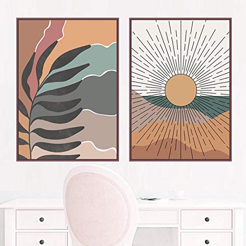 Illustration géométrique sur toile haut de gamme | Set de peintures nordiques 70x100cm