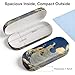 Luminzo Hard Shell Leather Sunglasses Case,Classic Fashionable Cute Large Glasses Case for Women Men,Sunglass Eyeglasses, Tsunami