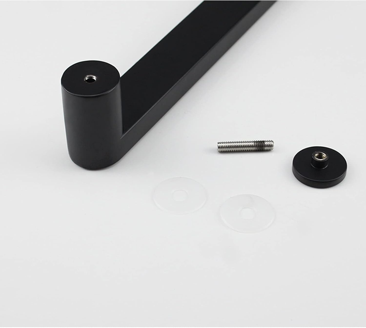 Pull Push Door Handles,Glass Door Handle Shower Door Handle Black 304 Stainless Steel Door Knob Replacement (Size : 275mm) (Size : 300mm)