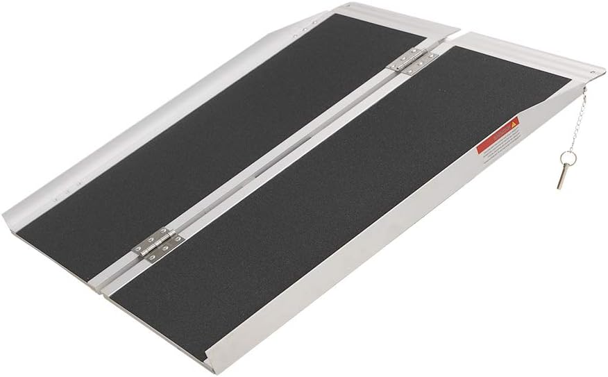 3FT (31"W x 36"L) Wheelchair Ramp, Non-Slip Portable Aluminum Ramp for Wheelchairs Single-Fold 800lbs Weight Capacity for Steps Stairs and Thresholds : Health & Household