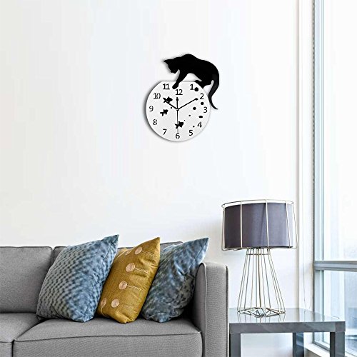 Reloj de pared analógico Timelike Fishbowl Cat miniatura 6