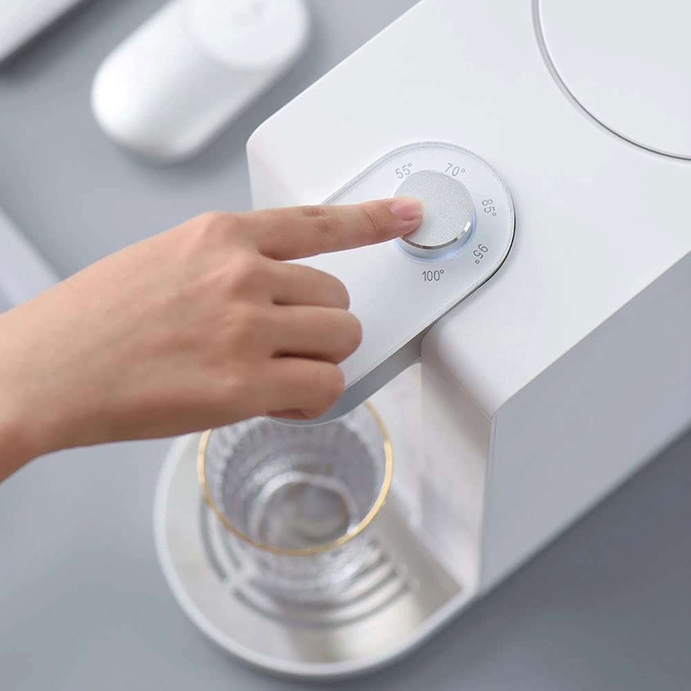 Fuente para Beber, máquina de Agua Potable Caliente, Mini máquina de Barra de té de Escritorio, dispensador de Agua Caliente Blanca, Uso en el hogar y la Oficina
