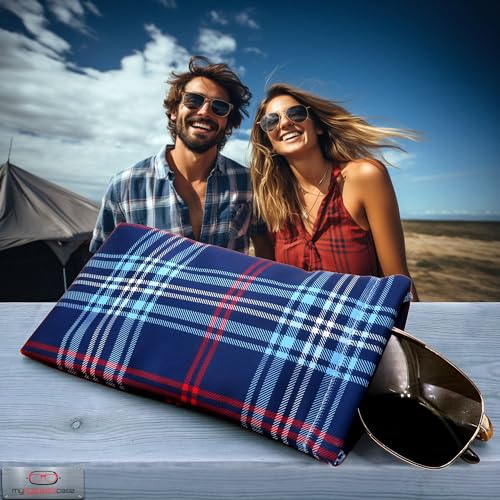 Image of Soft Sunglasses case | Large Glasses Case Holder - Eyeglass Pouch Squeeze Top | Glasses pouch Lightweight Extra Layers
