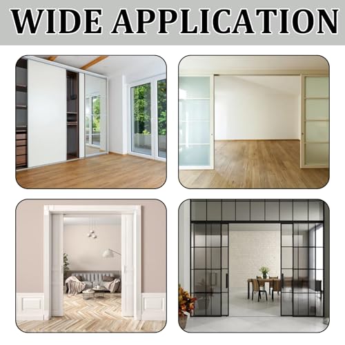 Aienxn 4PCS Closet Door Roller Kit, Sliding Closet Door Hardware Top-Roller with 8 Screws, Smooth and Quiet Sliding Q-112 — view 5