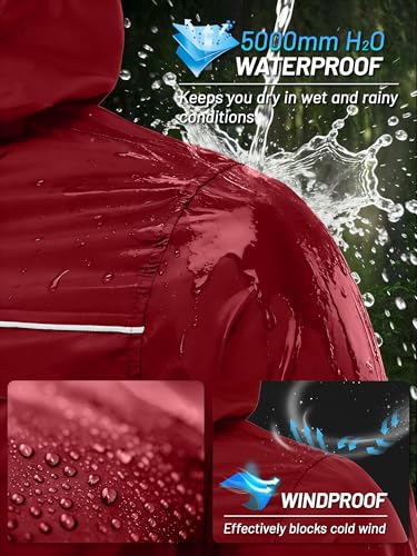 Image of SWISSWELL Mens Rain Jacket & Coats Packable Lightweight Waterproof Rain Shell Hooded for Golf Travel Hiking