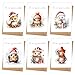 12 Weihnachtskarten mit Umschlag Set - Hochwertiges Klappkarten Weihnachten Set mit Sprüche - A6 Merry Christmas Cards Aquarell Waldtiere - Blanko Seiten zum Schreiben und Drucken