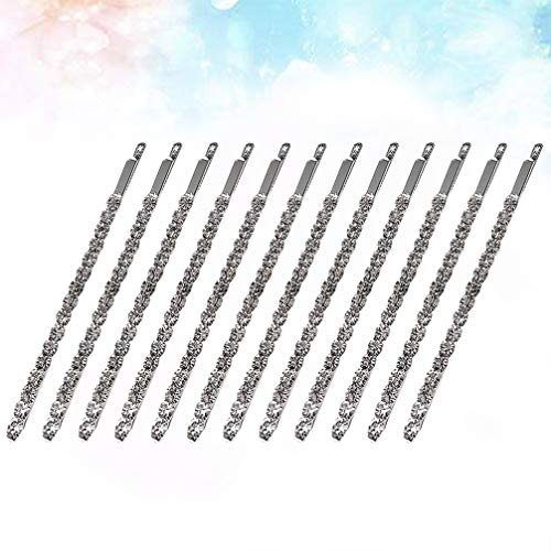 Pixnor 12 peças de acessórios de cabelo de cristal para noiva, dama de honra, casamento, casamento,