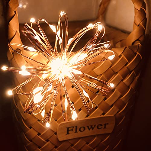 Ehometronics String Lights, 4 Pack 16.5Ft 50 Leds Battery Operated Fairy Lights Waterproof Copper Wire Decorative Twinkle Light For Indoor Christmas Party Bedroom Patio Garden Wedding Warmwhite #TOP4