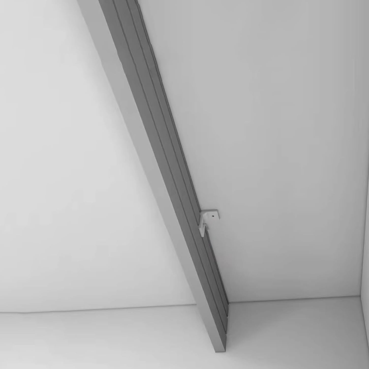 Heavy Duty Grey Curtain Rail with Valance Pelmet - Ceiling Mount Curtain Box Decor & Gliders, 4.6m/15.1ft - Durable Curtain Rod Holder Stopper for Home