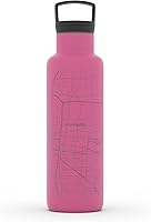 Vista 99 de Well Told Botella de agua aislada con mapa de Washington DC grabado, botella de acero inoxidable grabada (21 onzas, blanco) botella aislada de mapa