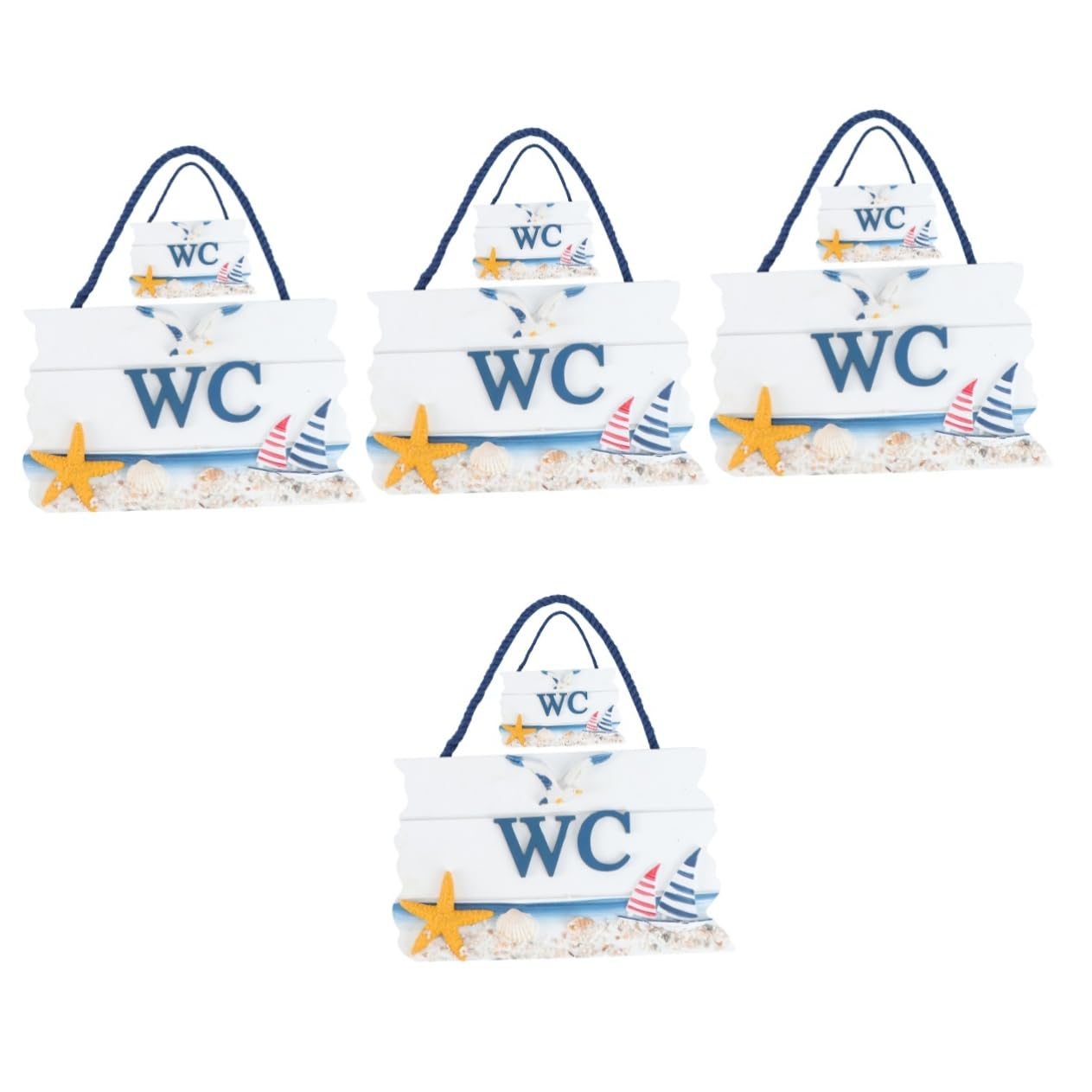 SHINEOFI 8piezas Carteles Colgantes De Wc De Decoración Para Inodoro De Letreros Señalización De Aseos Diseño Artístico y