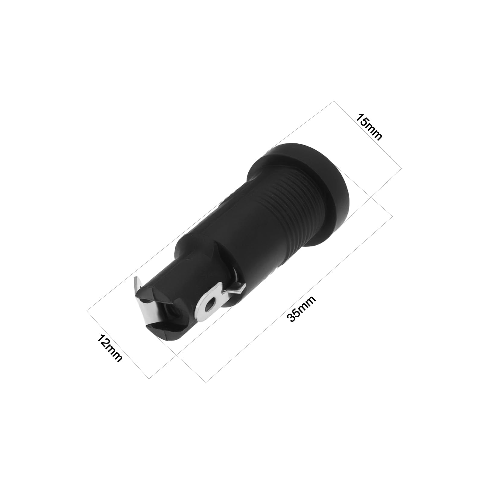 eMagTech 10pcs 5x20mm Panel Fuse Holder Installation Screw Fuse Holder Tube 10A 250V Installation Hole 12mm for Panel Installation Electrical Equipment Motorcycle - Image 4