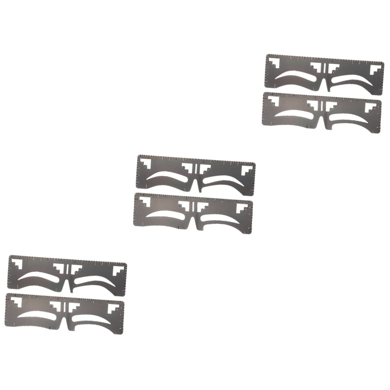 3 Set Di Eleganti Modelli Per Sopracciglia Facili Da Usare Per Modellare Le Sopracciglia in Modo Simmetrico 2 Pezzi * 3