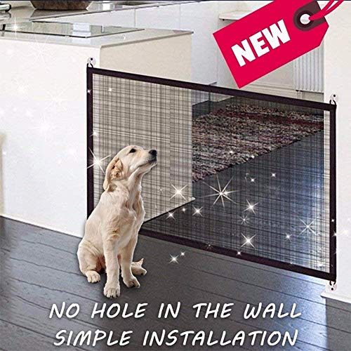 Portão Tela Porta Retrátil Proteção P/Cães Cachorros Bebe