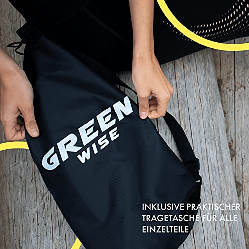 GreenWise™ Hula Hoop Sport Reifen 1,0 kg aus Edelstahl für Erwachsene & Kinder zur Gewichtsabnahme Massage Fitness | mit Videokurs | 95 cm | hochwertiger Schaumstoff | inkl. Tragetasche