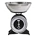 Produktbild ADE Mechanische Küchenwaage KM 1501 Anna (nostalgische Schüsselwaage im Landhausstil aus Metall, Schale aus Edelstahl, präzise bis 8 kg) schwarz
