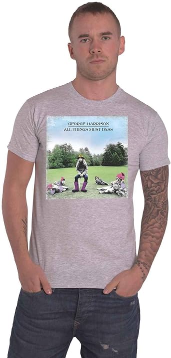 George Harrison All Things Must Pass Official Mens New Gray T Shirt