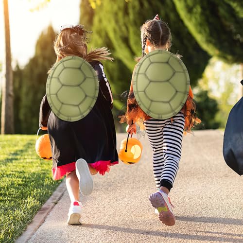 Set 4 piezas caparazones tortuga para disfraz niños miniatura 3