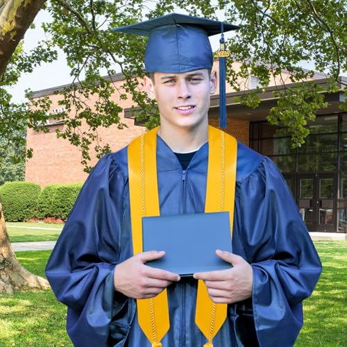 Graduation Cap and Gown 2025 Set with Tassel Honor Cord Graduation Stoles for High School College Bachelor4