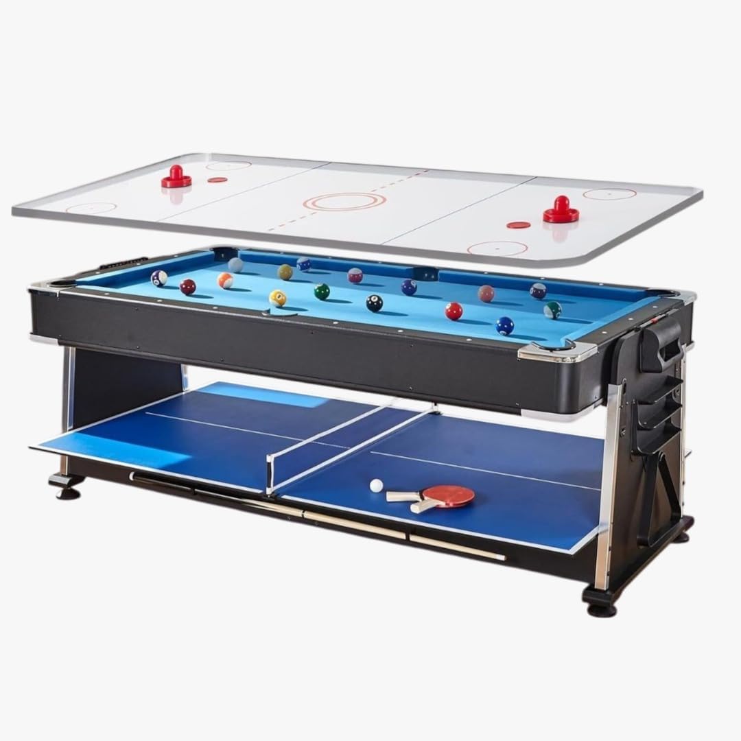 KD Willmax Multi Game Table - Pool, Air Hockey, Ping Pong & Dining for Game Rooms-image-38
