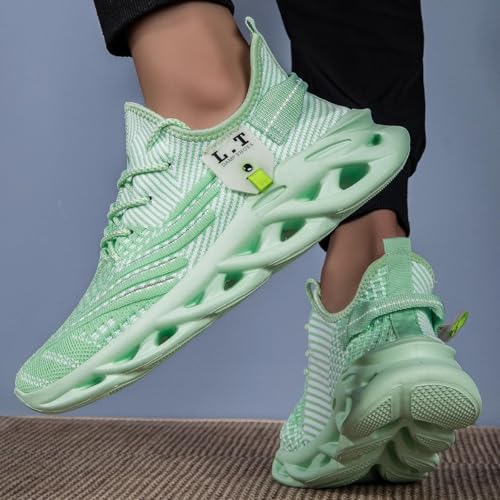 Image of Mens Running Shoes Gym Slip on Sneakers Non Slip Walking Tennis Sports Work Athletic Workout Casual Lightweight Breathable Fashion