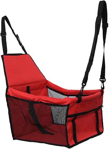 iplusmile Asiento elevador portátil para perro, asiento de automóvil para mascotas, asiento de automóvil colgante para mascotas, bolsa de transporte