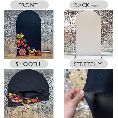 Funda Arco Spandex Diseño Floral Mexicano 6.5x3ft miniatura 3