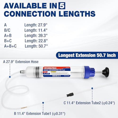 WORKPRO 500CC Manual Fluid Extractor