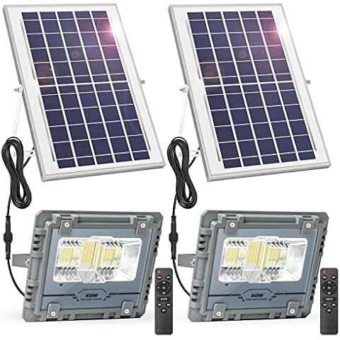Solar Flood Lights Outdoor,80 LED Solar Powered Dusk to Dawn Light, IP67 Waterproof Outdoor Solar Flood Lights with Remote Control Security Lights Dusk to Dawn LED Floodlights for Wall Porch Barn Cover