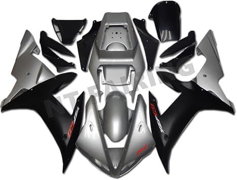 US STOCK Silver Black Fairing Fit for Yamaha 2002 2003 YZF R1 Bodywork