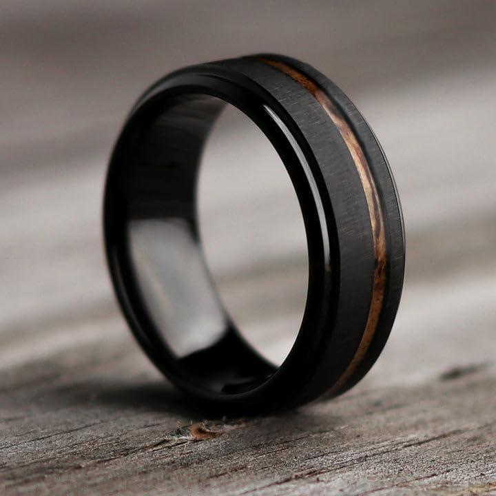 Thorum Men's Koa Wood Tungsten Wedding Band - Image 2