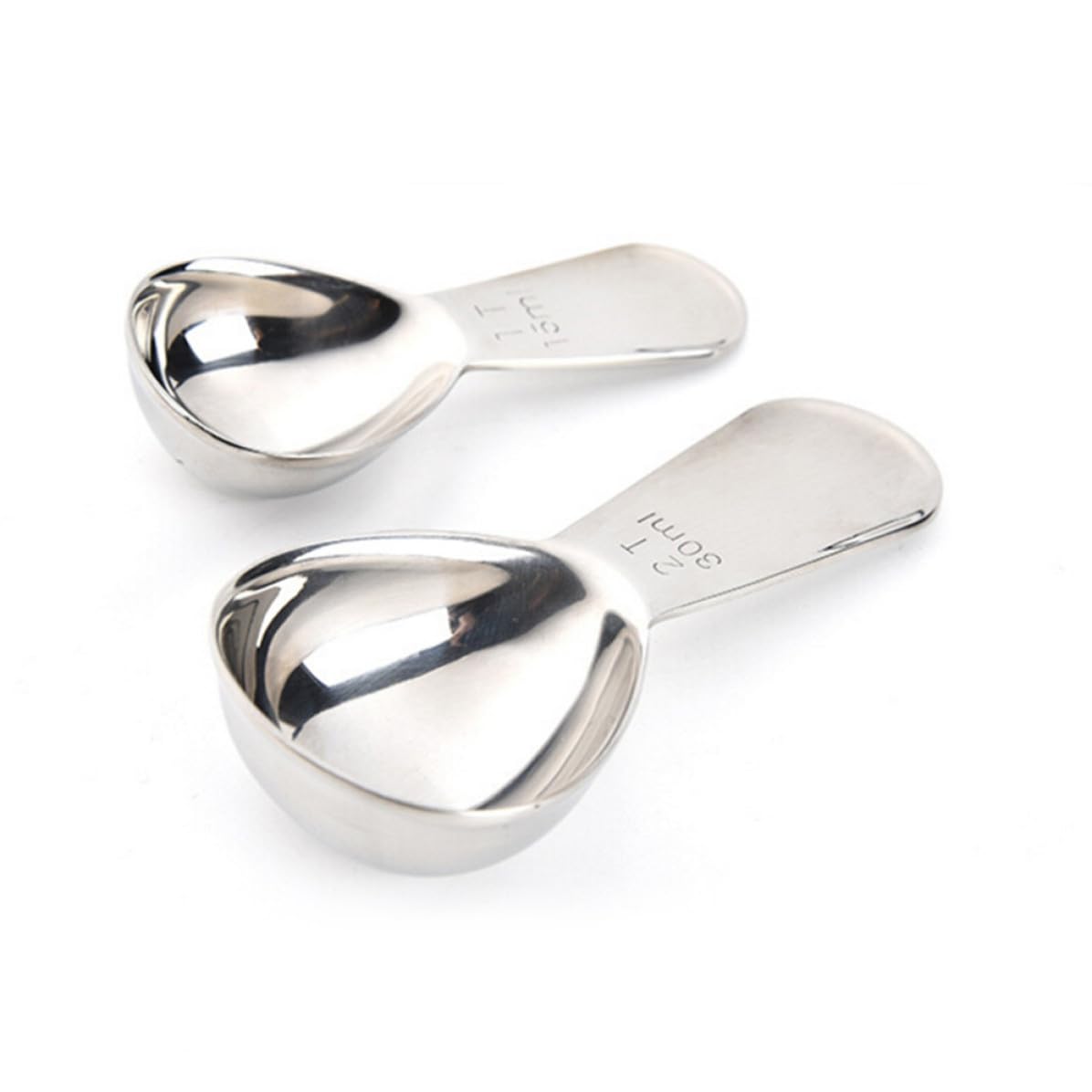 Cucharas medidoras de café de acero inoxidable duraderas juego mini de 15ml y 30ml para el hogar