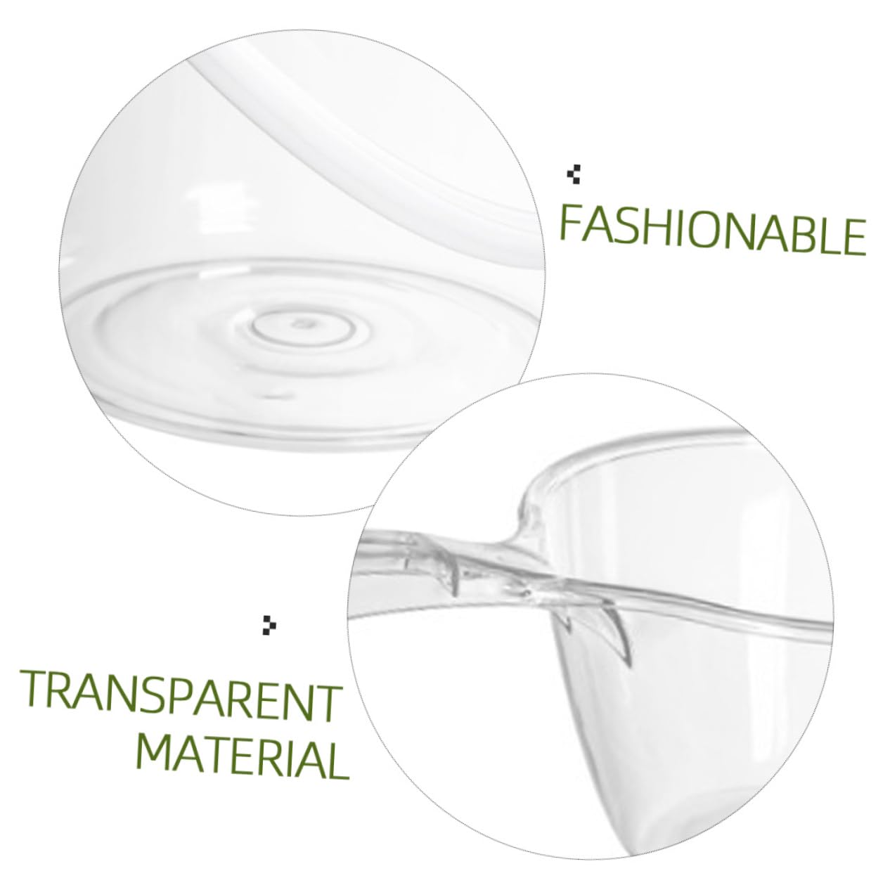 Transparentes Wascheimer Satz mit Griff und Deckel aus Kunststoff