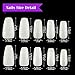 Natural Coffin Fake Nails - ECBASKET 500pcs Ballerina Acrylic Nails Full Cover Ballet Shape Artificial False Nail Tips 10 Sizes