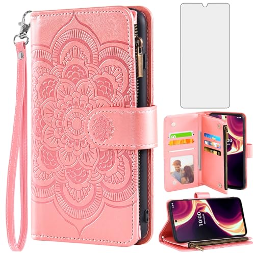 Housse Celero 5G Plus 2023 portefeuille cuir fleuri pour femme active