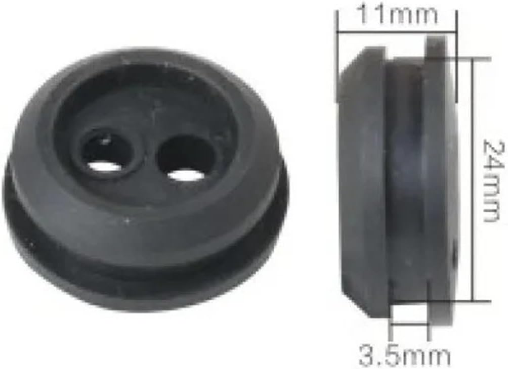 Rubber Grommets for Fuel Gas Tank with 2 Holes Suitable for and Mowers