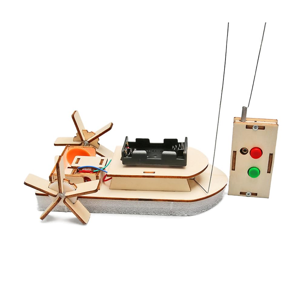 Sarini Kit de Barco de Vapor RC para desarrollar Kits de experimentos, Kit de Bricolaje de tecnología de invención Creativa, Kit de Modelo de Barco RC de Serie pequeña